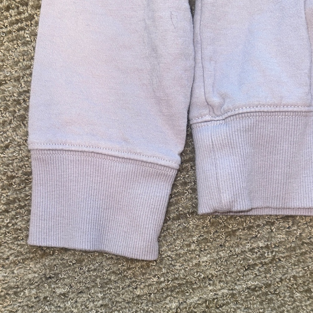 Athleta Purple and Cream Crew Neck Tie Due Sweater Size S - Picture 3 of 7